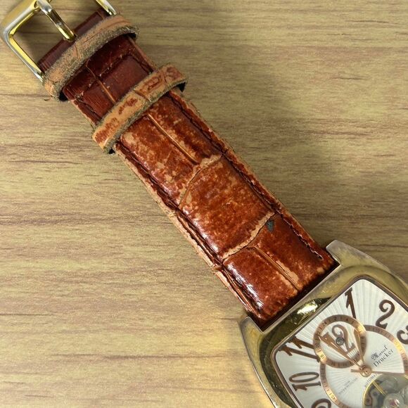 Men's Automatic Rosetone Stainless Steel Watch Marcel Drucker Collection - Picture 2 of 5